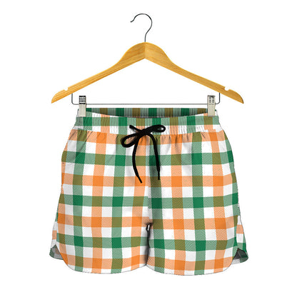 Irish Plaid St. Patrick's Day Print Women's Shorts