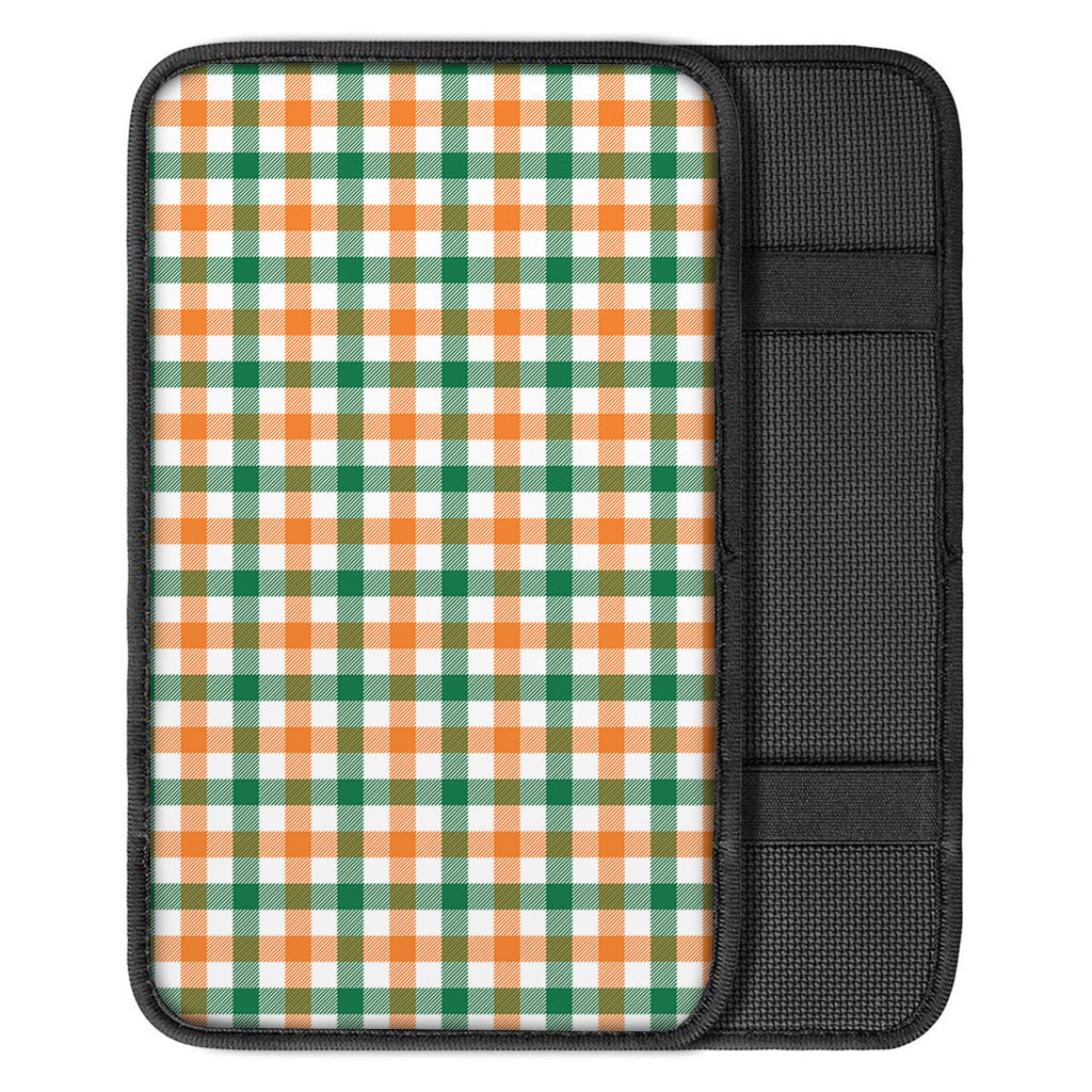 Irish Plaid St. Patrick's Day Print Car Center Console Cover