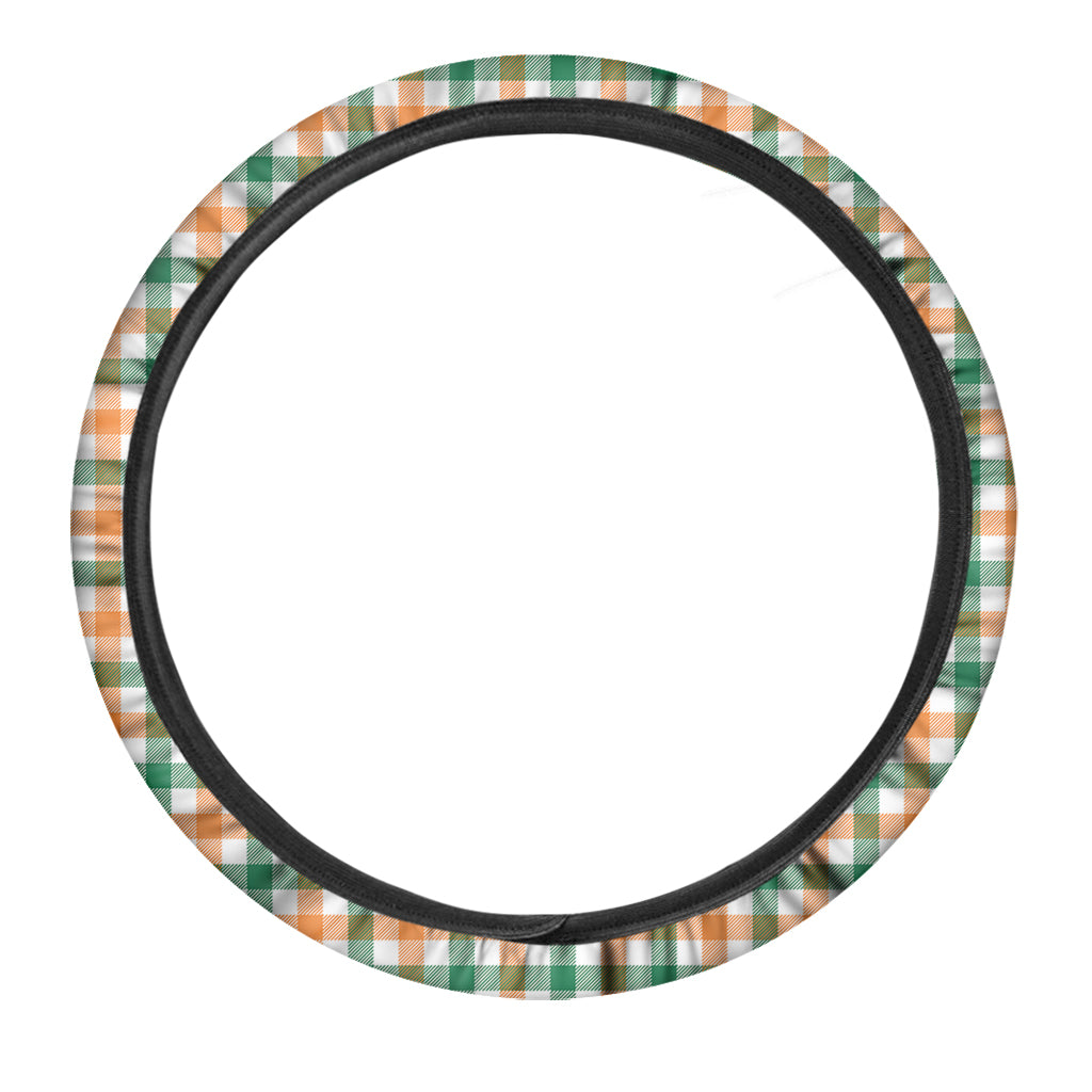 Irish Plaid St. Patrick's Day Print Car Steering Wheel Cover