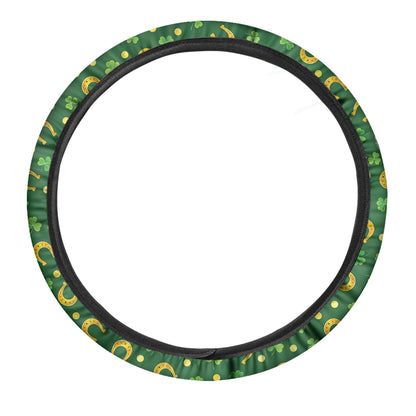 Irish Saint Patrick's Day Pattern Print Car Steering Wheel Cover