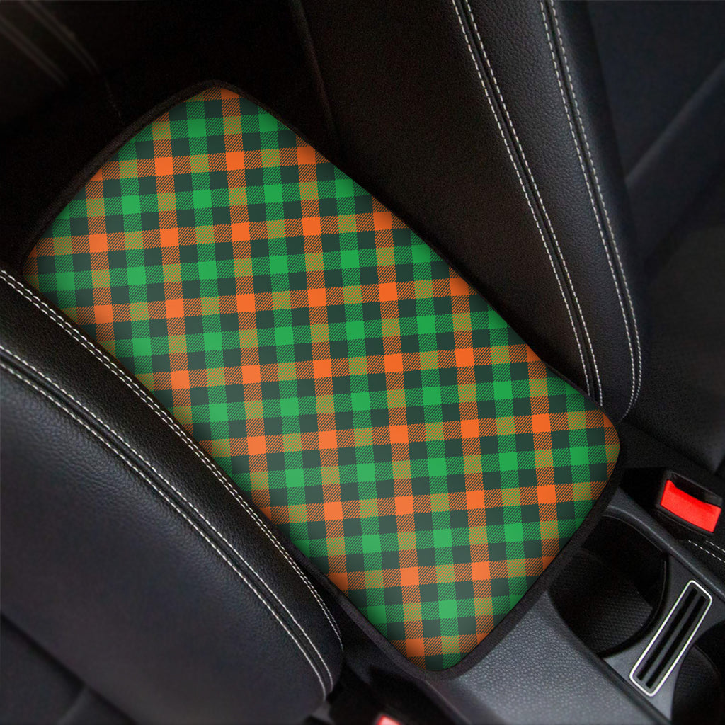 Irish Saint Patrick's Day Plaid Print Car Center Console Cover