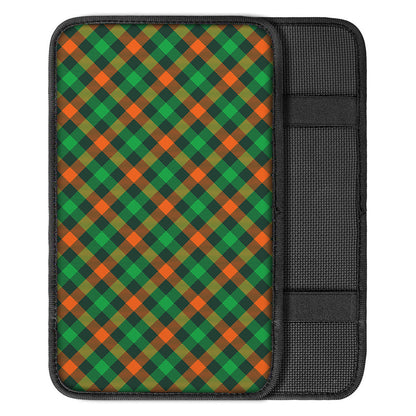 Irish Saint Patrick's Day Plaid Print Car Center Console Cover