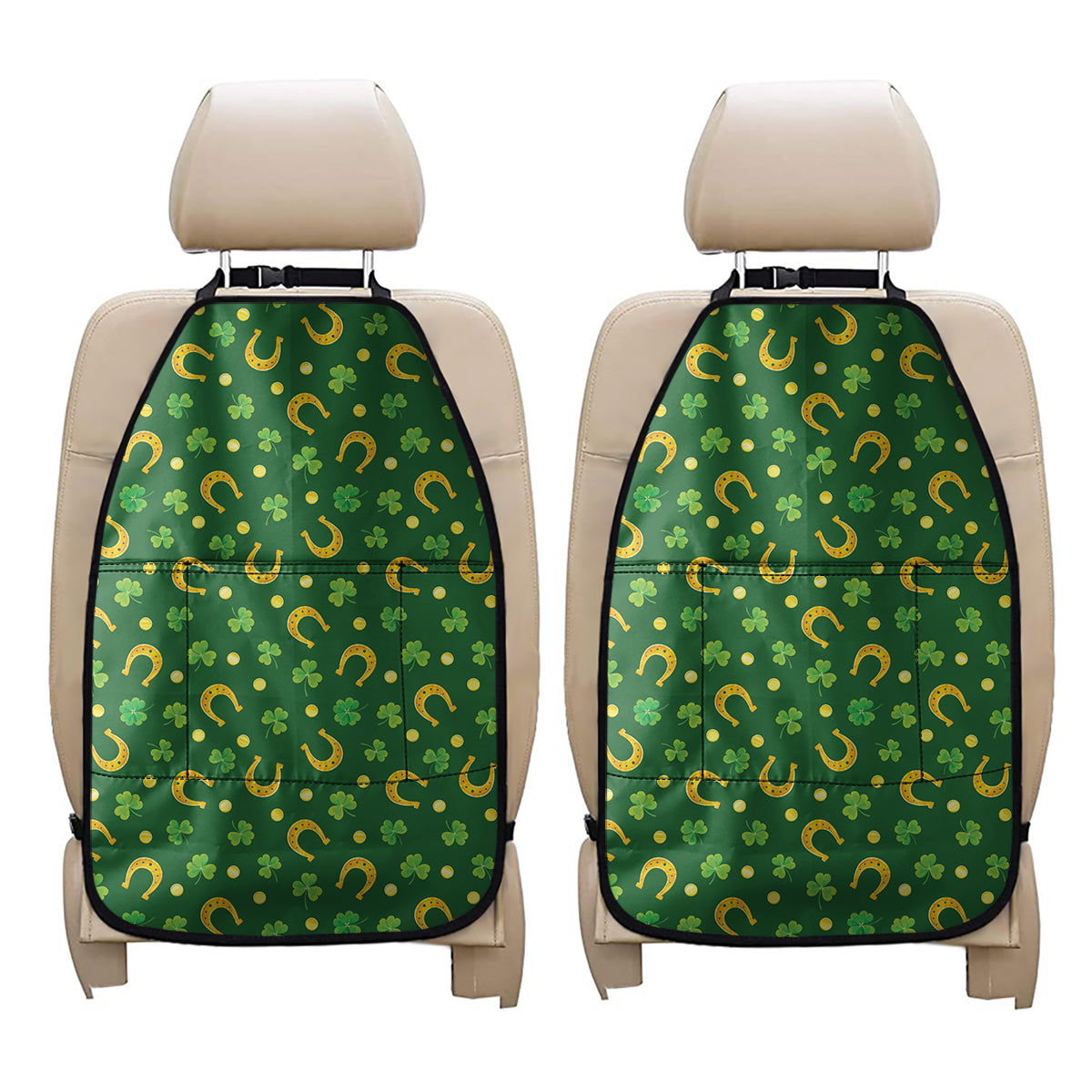 Irish Saint Patrick's Day Pattern Print Car Seat Organizers