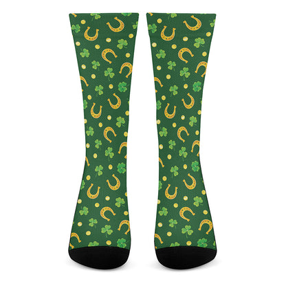 Irish Saint Patrick's Day Pattern Print Crew Socks