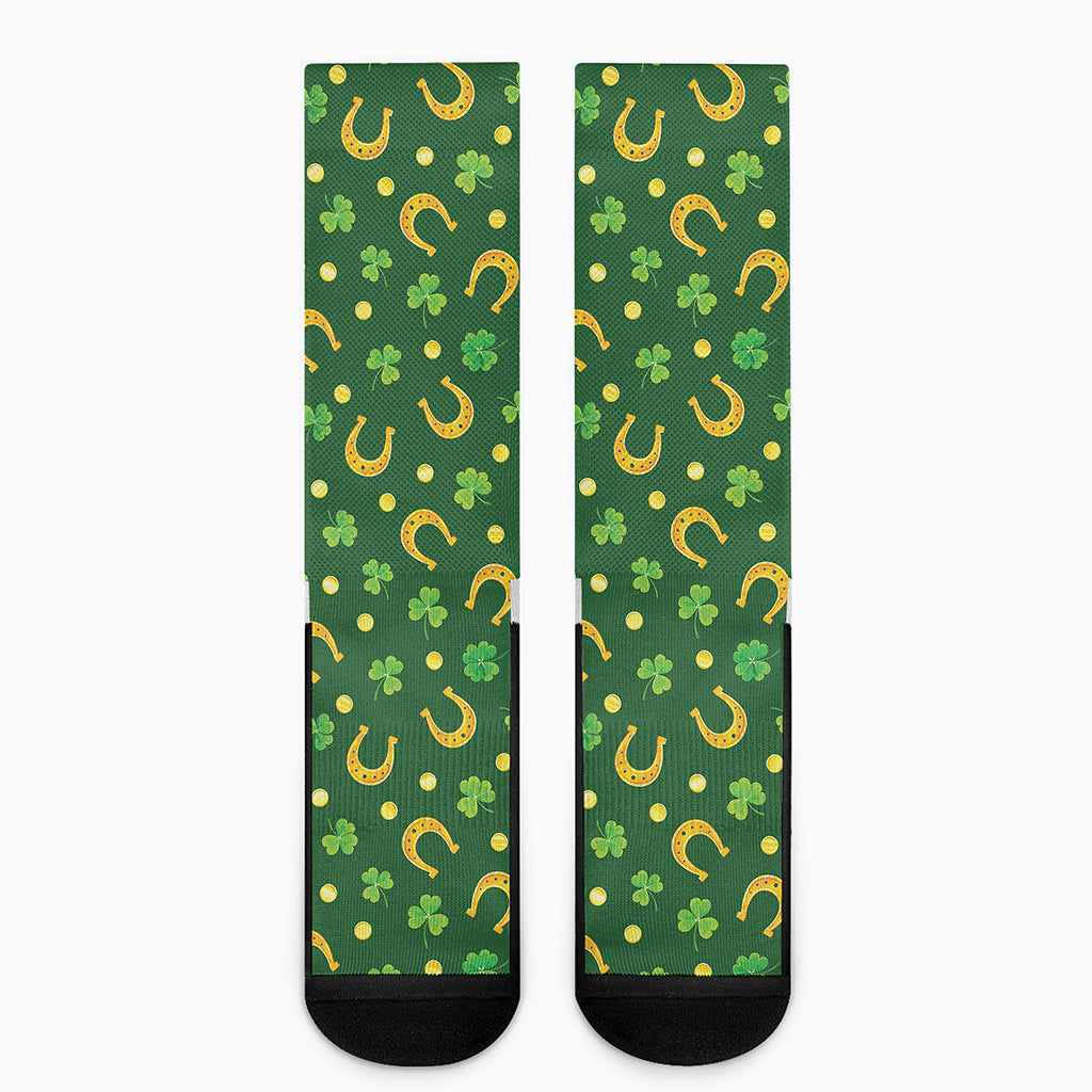Irish Saint Patrick's Day Pattern Print Crew Socks