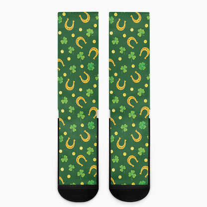 Irish Saint Patrick's Day Pattern Print Crew Socks