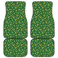 Irish Saint Patrick's Day Pattern Print Front and Back Car Floor Mats
