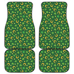 Irish Saint Patrick's Day Pattern Print Front and Back Car Floor Mats