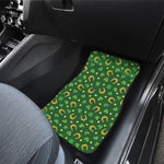 Irish Saint Patrick's Day Pattern Print Front and Back Car Floor Mats