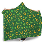 Irish Saint Patrick's Day Pattern Print Hooded Blanket