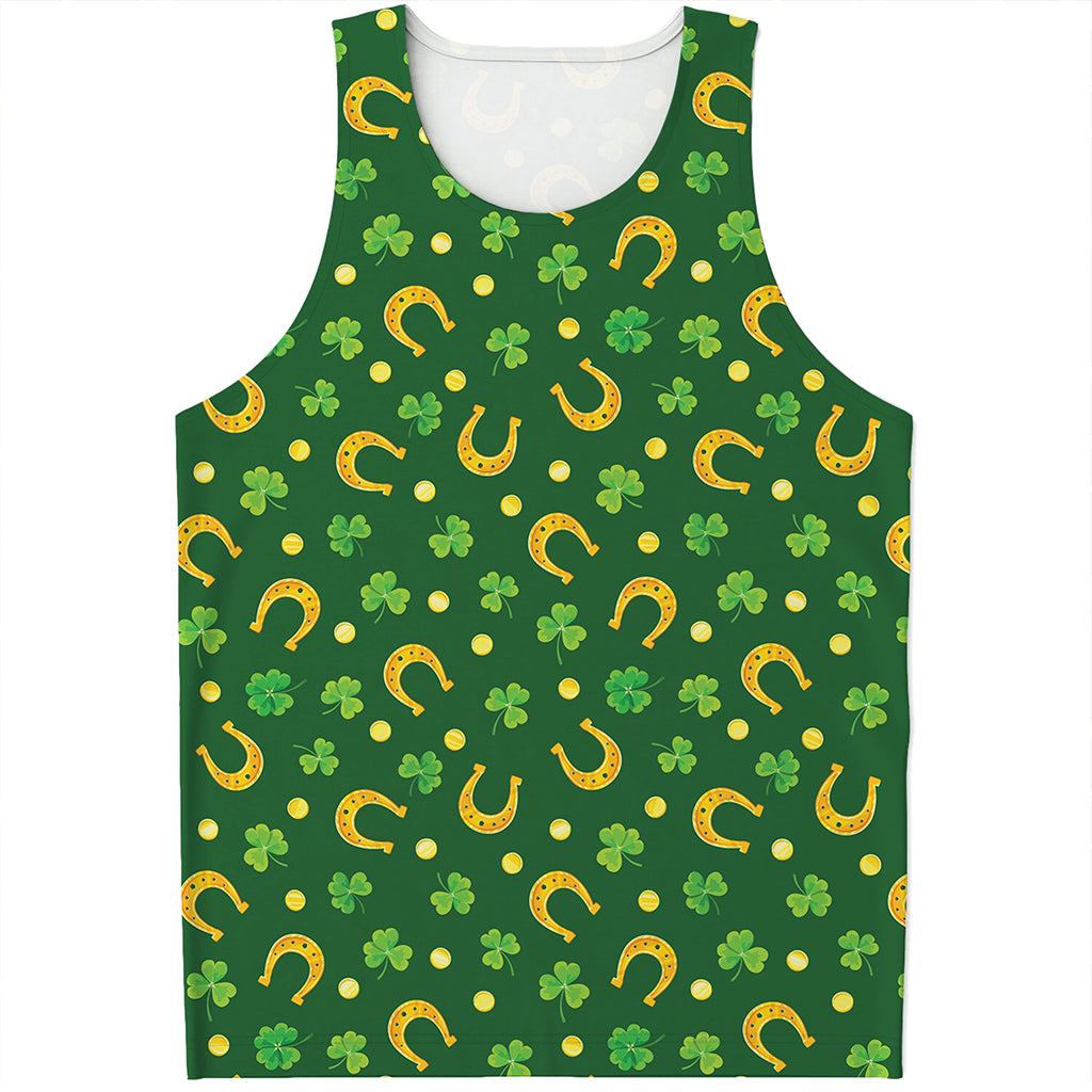 Irish Saint Patrick's Day Pattern Print Men's Tank Top