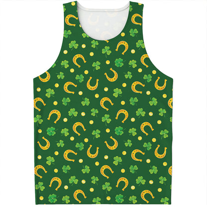 Irish Saint Patrick's Day Pattern Print Men's Tank Top