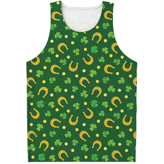 Irish Saint Patrick's Day Pattern Print Men's Tank Top