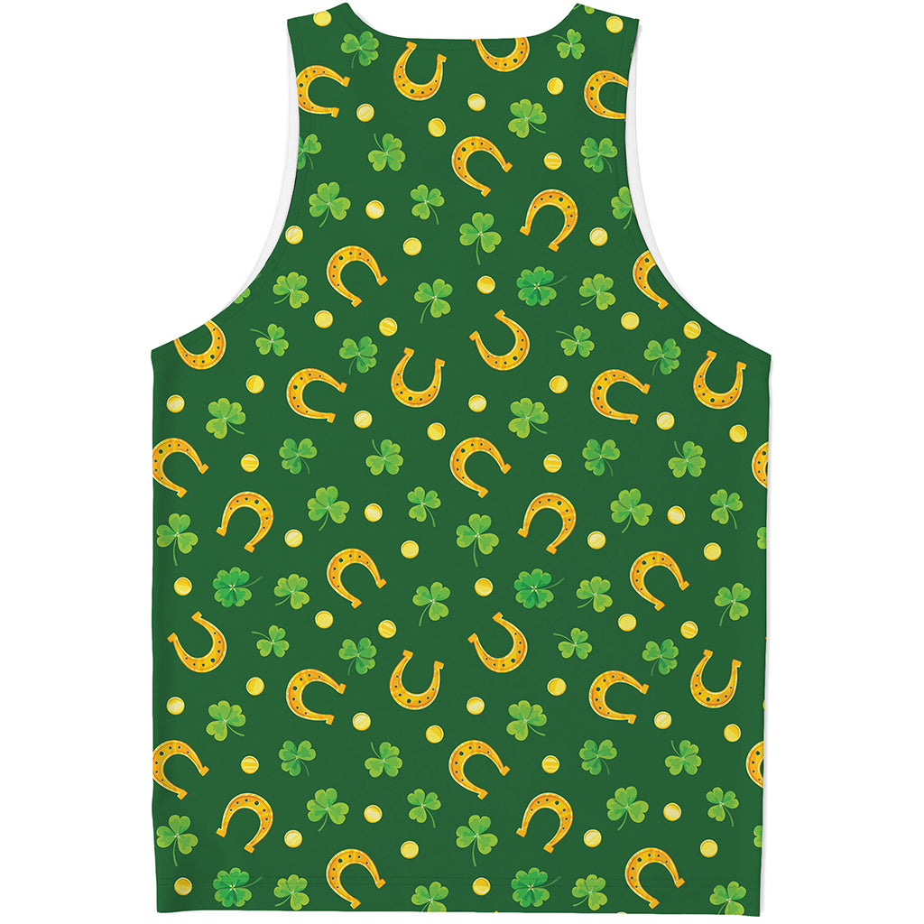 Irish Saint Patrick's Day Pattern Print Men's Tank Top