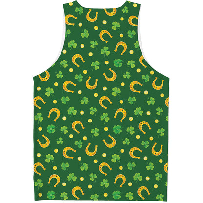 Irish Saint Patrick's Day Pattern Print Men's Tank Top