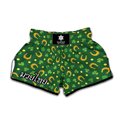 Irish Saint Patrick's Day Pattern Print Muay Thai Boxing Shorts