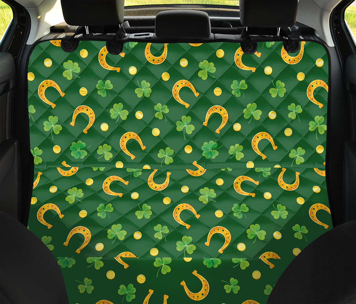 Irish Saint Patrick's Day Pattern Print Pet Car Back Seat Cover