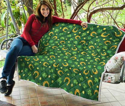 Irish Saint Patrick's Day Pattern Print Quilt