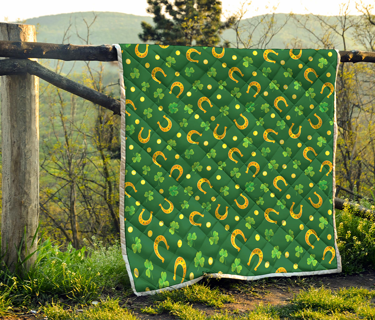 Irish Saint Patrick's Day Pattern Print Quilt