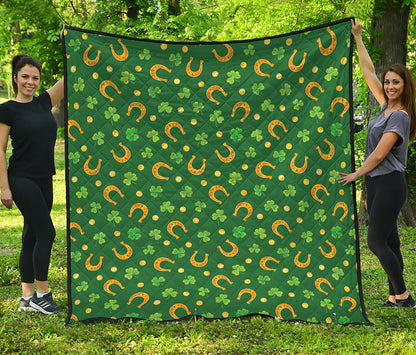 Irish Saint Patrick's Day Pattern Print Quilt