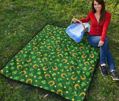 Irish Saint Patrick's Day Pattern Print Quilt