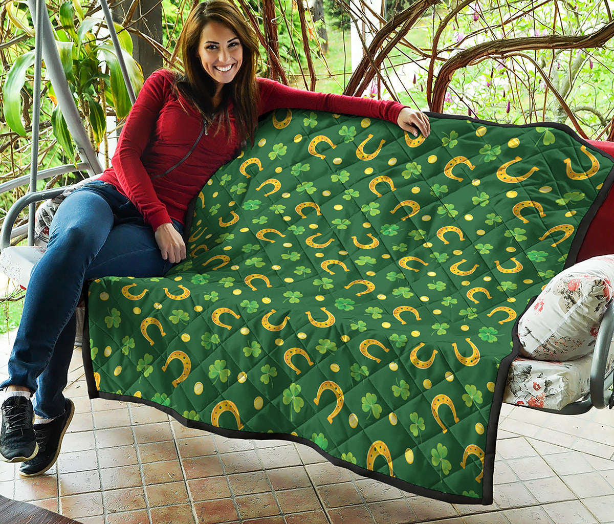 Irish Saint Patrick's Day Pattern Print Quilt
