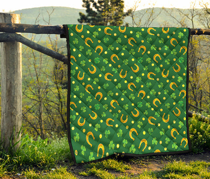 Irish Saint Patrick's Day Pattern Print Quilt