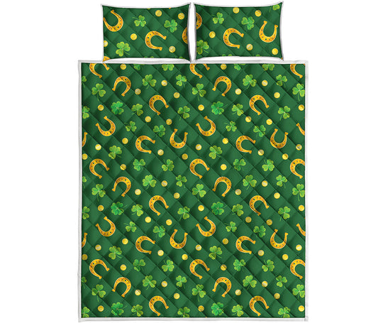 Irish Saint Patrick's Day Pattern Print Quilt Bed Set