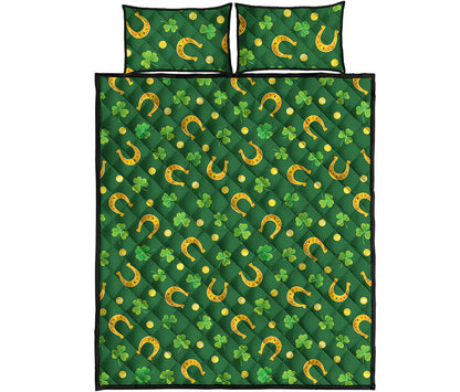 Irish Saint Patrick's Day Pattern Print Quilt Bed Set