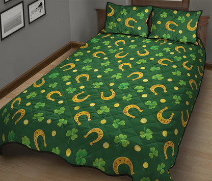 Irish Saint Patrick's Day Pattern Print Quilt Bed Set
