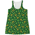 Irish Saint Patrick's Day Pattern Print Women's Racerback Tank Top