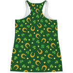 Irish Saint Patrick's Day Pattern Print Women's Racerback Tank Top
