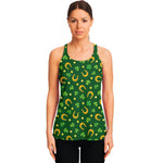 Irish Saint Patrick's Day Pattern Print Women's Racerback Tank Top