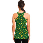 Irish Saint Patrick's Day Pattern Print Women's Racerback Tank Top