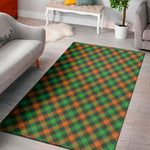Irish Saint Patrick's Day Plaid Print Area Rug