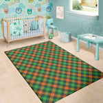 Irish Saint Patrick's Day Plaid Print Area Rug