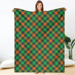Irish Saint Patrick's Day Plaid Print Blanket