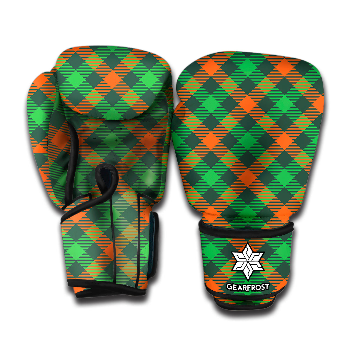 Irish Saint Patrick's Day Plaid Print Boxing Gloves