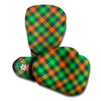 Irish Saint Patrick's Day Plaid Print Boxing Gloves
