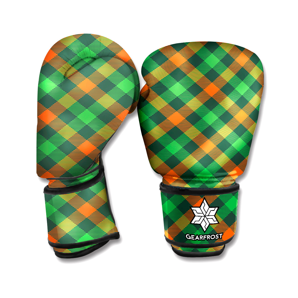 Irish Saint Patrick's Day Plaid Print Boxing Gloves