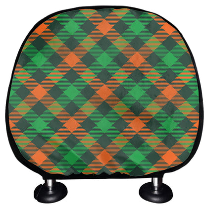 Irish Saint Patrick's Day Plaid Print Car Headrest Covers