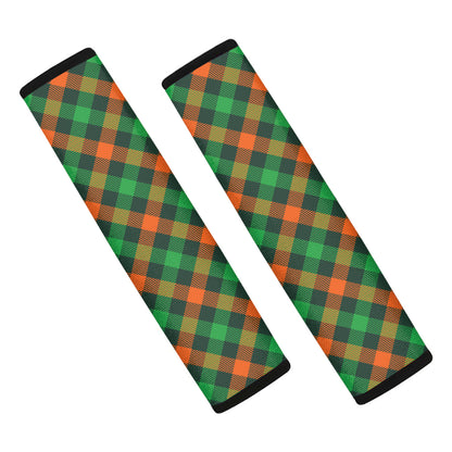 Irish Saint Patrick's Day Plaid Print Car Seat Belt Covers
