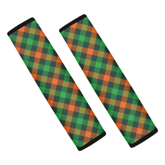 Irish Saint Patrick's Day Plaid Print Car Seat Belt Covers