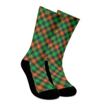Irish Saint Patrick's Day Plaid Print Crew Socks