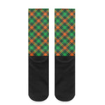 Irish Saint Patrick's Day Plaid Print Crew Socks