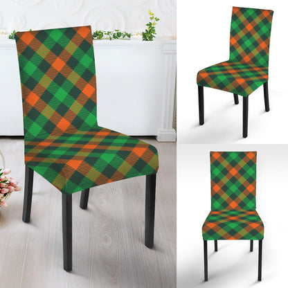 Irish Saint Patrick's Day Plaid Print Dining Chair Slipcover