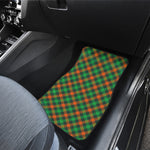 Irish Saint Patrick's Day Plaid Print Front and Back Car Floor Mats