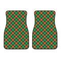 Irish Saint Patrick's Day Plaid Print Front Car Floor Mats