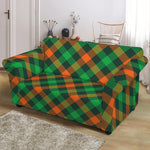 Irish Saint Patrick's Day Plaid Print Loveseat Slipcover