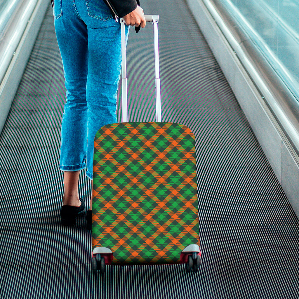Irish Saint Patrick's Day Plaid Print Luggage Cover